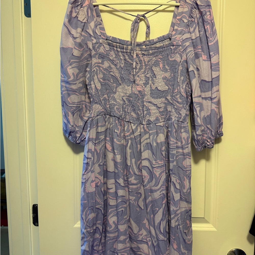Ava & Viv Lavender and Pink Smocked Tank Dress
